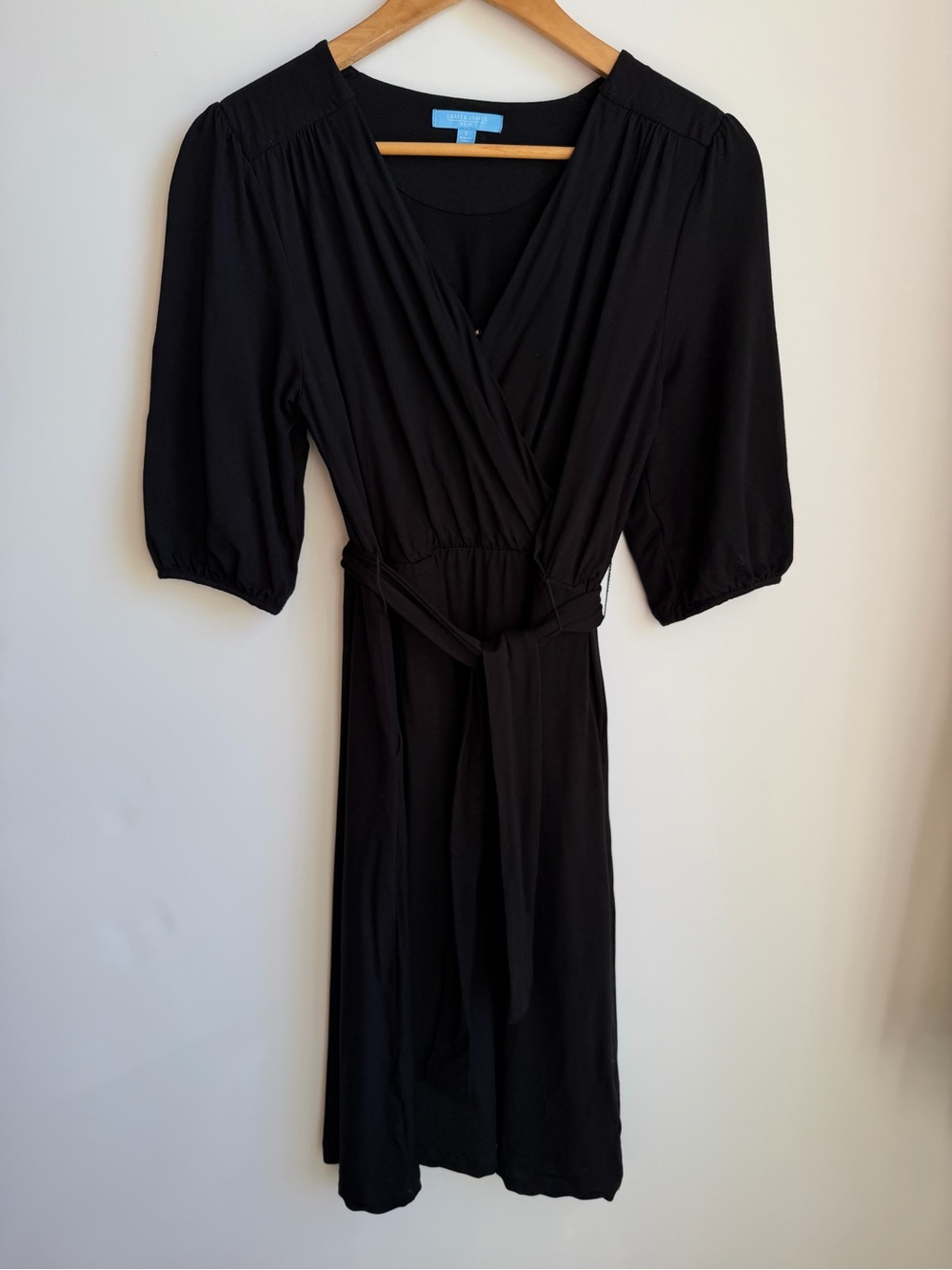 Draper James RSVP Rayon Wrap Belted Dress Mid Sleeves Flowy Pockets Sz Small